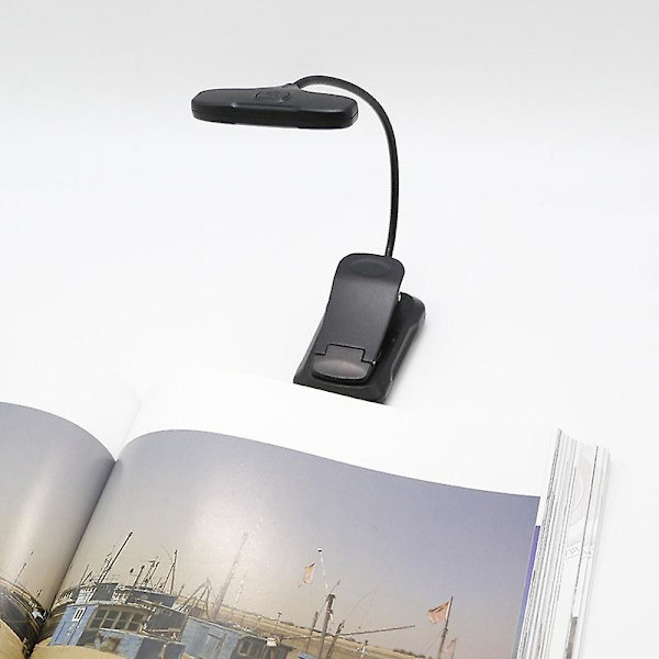 Dww-horisontal hodeleselampe, øyevennlig, 3 farger og 3 lysstyrker, langvarig oppladbar boklampe, lett og bærbar, Cad