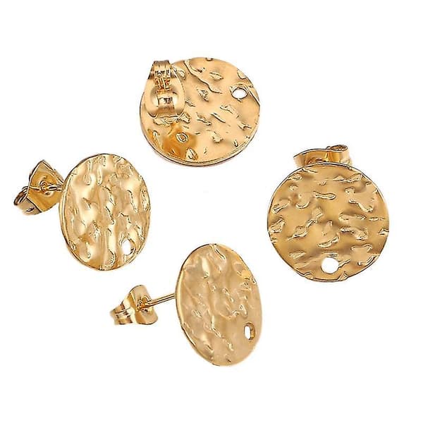 Rustfrit stål øreringe stik håndlavede dinglende øreringe indstillinger øreringe krog til diy smykker fremstilling tilbehør（B-20x2mm-20stk）