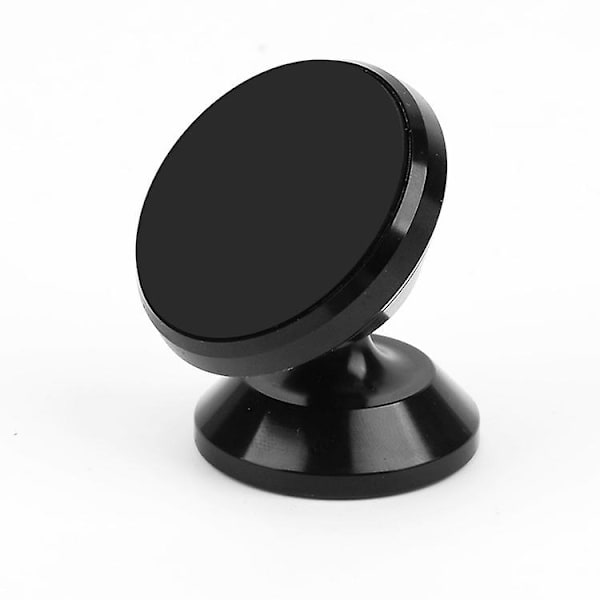 Svart biltelefonhållare, universell biltelefonhållare 360 graders rotation, magnetisk bärbar självhäftande magnet för smartphone kompatibel med telefoner eller GPS-enheter