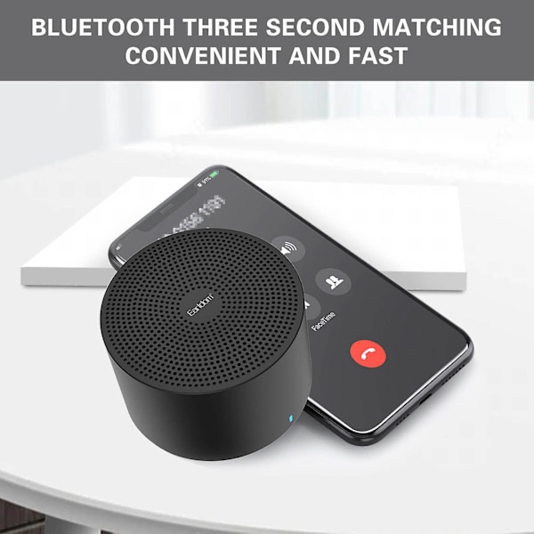 Bluetooth-kaiutin, langaton minikannettava äänentoistojärjestelmä, kodin subwoofer, suuriääninen kannettava ulkoäänentoistojärjestelmä (ilmainen koko, musta)