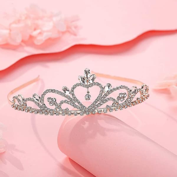Prinsess-tiara med strass för bröllop - guld