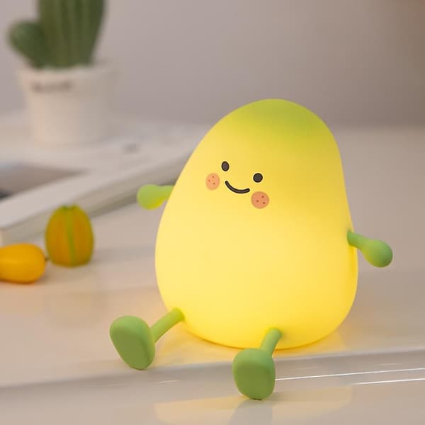 Liten grønn mango nattlys USB-lading timer sovende atmosfærelys kreativ gave mango nattlys