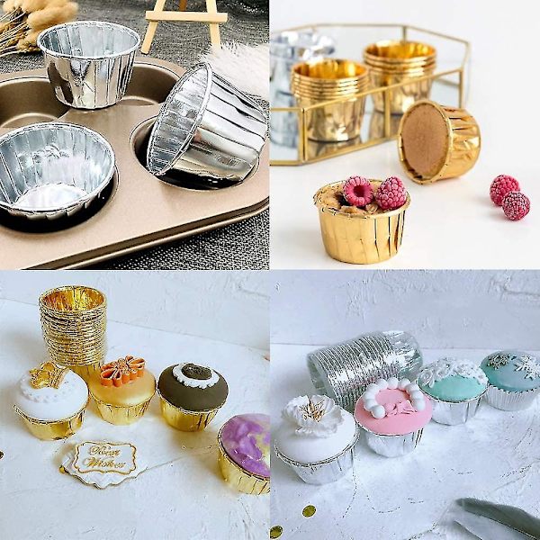100 st metallformar Ramekins Cake S för bröllop