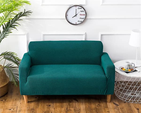 Stretch Sofa Kast Sofa Deksel, Universal Sofa Deksel for Armrest Sofa (Svart, 1 Seater)