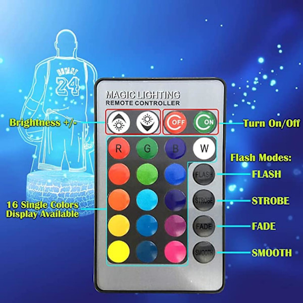 LED Basketball-spiller Natlys 3D Illusion Lampe