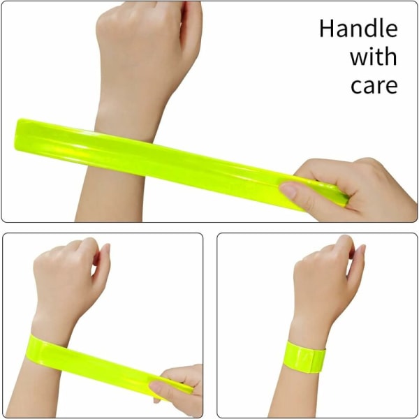 Reflexarmband, 15 delar Reflexarmband Säkerhetsreflekterande band för vuxna och barn för löpning, nattlöpning, cykling