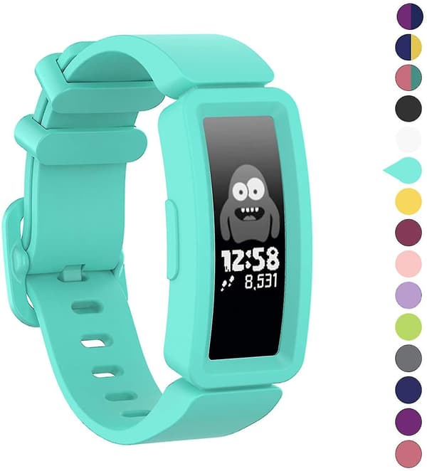 Silikonarmbånd Kompatible med Fitbit Ace 2, Erstatningsarmbånd 3-pakning