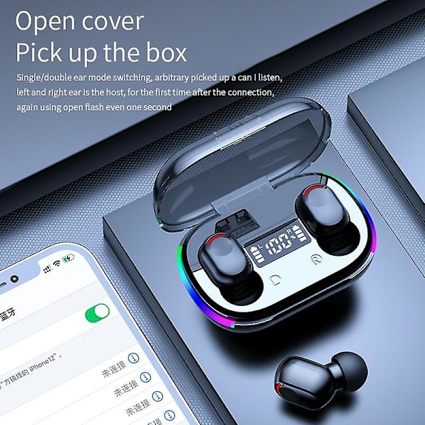 Tws Langattomat Bluetooth 5.3 Kuulokkeet Vedenpitävät Urheilu Stereo Handsfree Kuulokkeet Melunpoisto Kosketusohjaus Kuulokkeet Mini In Ear Kuulokkeet Latauksella