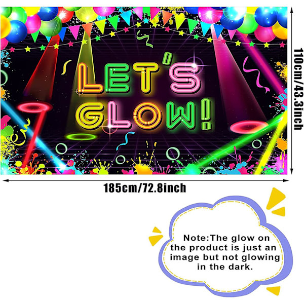 Neon Glow Party Bakgrundstyg Låt Det Glöda Bakgrund Glow Party Temat Bakgrund Neon Födelsedagsfest Dekorationer För Neon Temat Fest Födelsedagsfest, 5