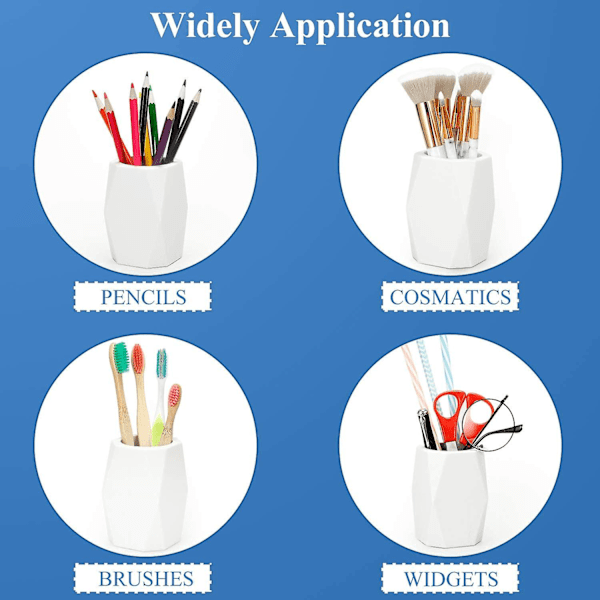 Silikonikynäteline, kynäkupit työpöydälle, silikonikynäkupin pidike, geometrinen kynäteline meikkisiveltimen pidike Luova muotoilu toimistoon kotiin