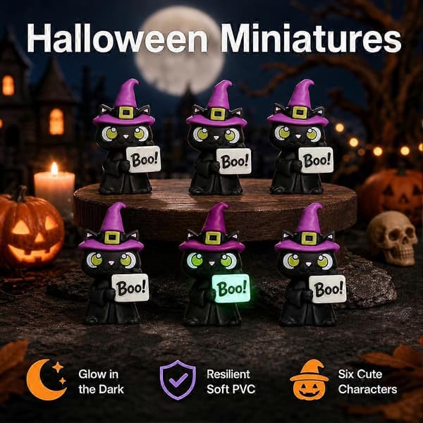 Selvlysende spøgelse minifigur PVC Halloween skrivebordsdekoration gummi kompakt stabil Ghost