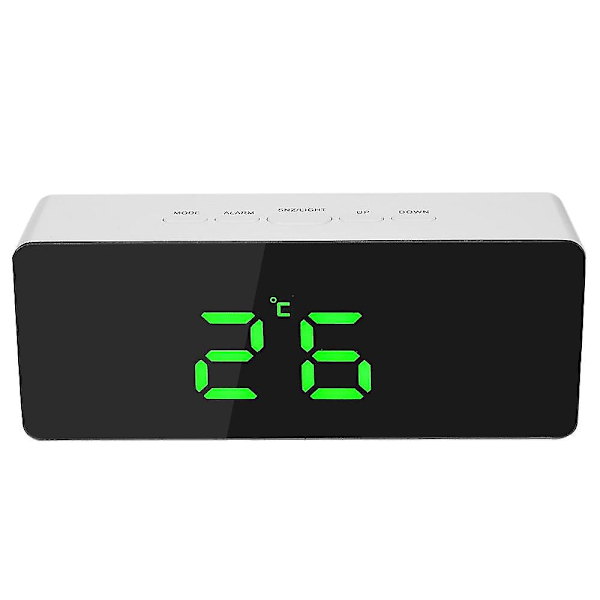 Digital LED-väckarklocka USB och batteridriven 12h/24h C/f-display Alarmklocka med snoozefunktion Justerbar LED