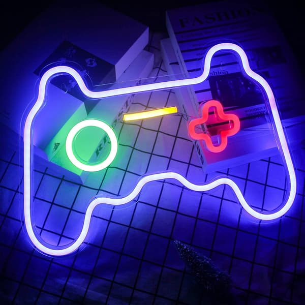 Spelformad Neon Skylt Led Vägg Neonljus Coola Natt Skyltar Usb Drivna För Sovrum Bar Internetcafé