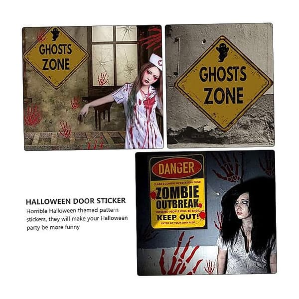 3 Halloween PVC -seinätarraa juhlakoristeluun