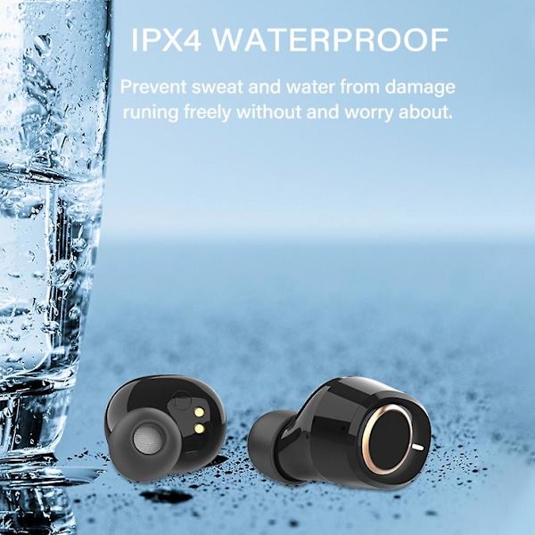 Sport Bluetooth Earphones Ipx4 Lamp Touch Button Earbuds Earplugs Bluetooth Earbuds With Charging Box