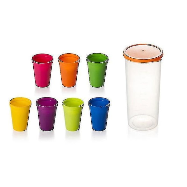 8 st Återanvändbara plastmuggar Rese Dryckesglas Juice Dryckesartiklar