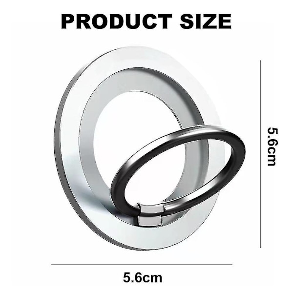Magneettinen matkapuhelimen rengaskiinnike - Magneettinen rengaskiinnike, magneettirengaspidike（hopea）