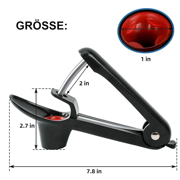 Kirschentkerner, Kirschentkerner aus Edelstahl, 7,87\"*2,36\", Grün