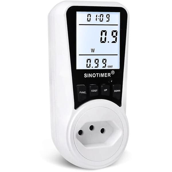 MSBD DDS109L Digital Energimåler Wattmeter Strømovervåkingsenhet Elektrisitet Kwh Strømmålingsanalysator - BR-plugg