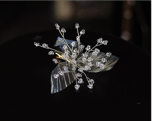Bröllopshårnålar Silver Blomma Hårnål Pärla Brud Håraccessoarer För Kvinnor Och Flickor Guld