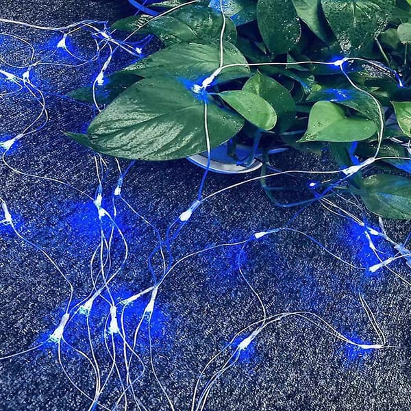 LED-streng dekorative lysnett for hagedekorasjon (blå)