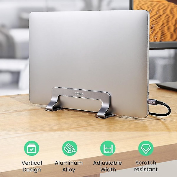 20471 Vertikal bærbar computer stand til bærbare computere på 15,6 tommer, justerbar aluminium tablet