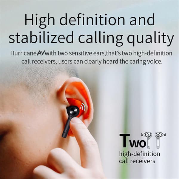 Hi Trådløse Bluetooth-øretelefoner til telefon Stereo Sport Ørepropper Headset