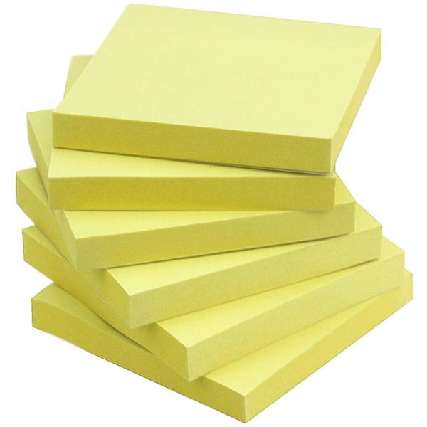 Sticky Notes 3x3 Self-Stick Notes Yellow Color 6 Pads, 100 Sheets/Pad (Yellow)