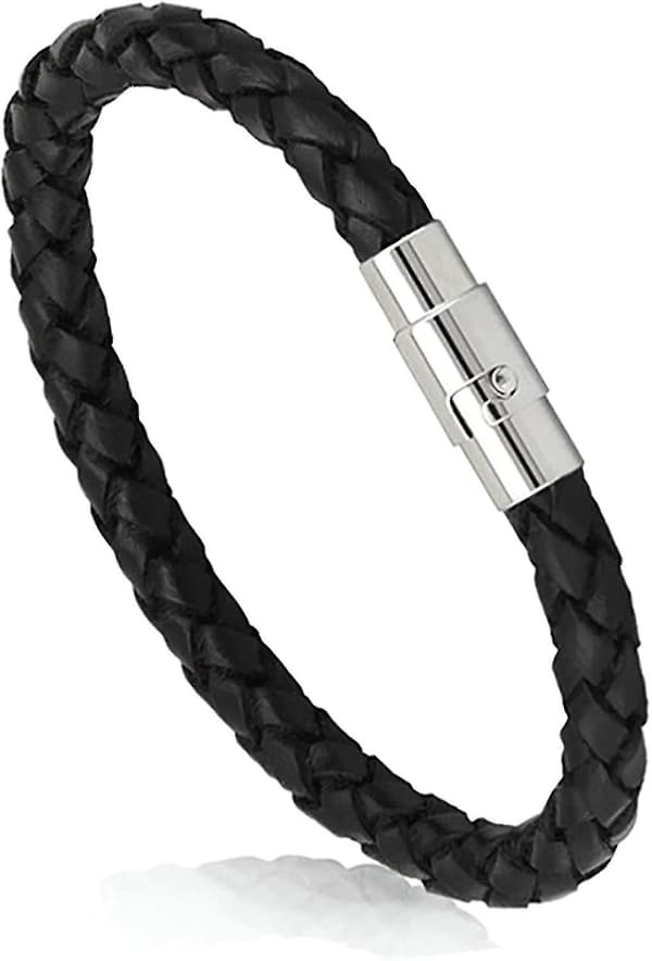 Par Armbånd, Mode Læder Reb Flettet Spænde Armbånd Bangle Wrap Smykker Gave