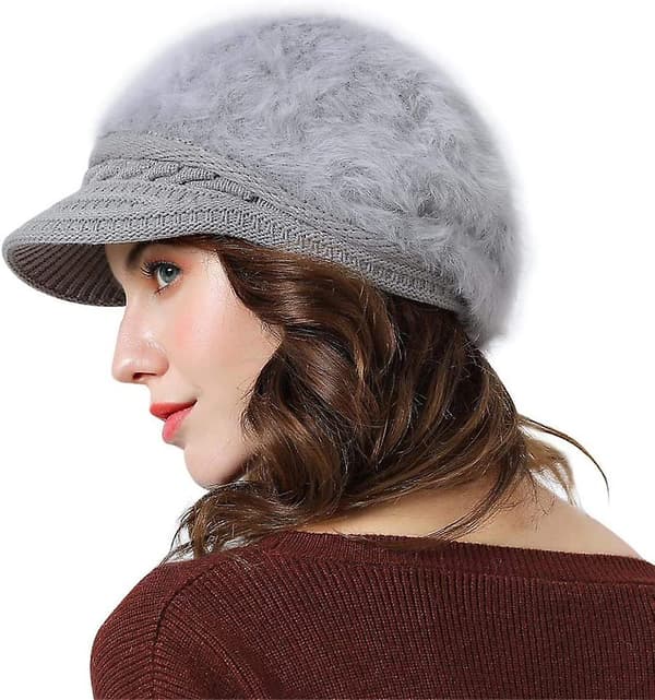 Damer Vinter Hat Beret Vinter Hat Til Heilwiy Kvinder Strikket Hat Cabbie Cap Visor Beret Gave
