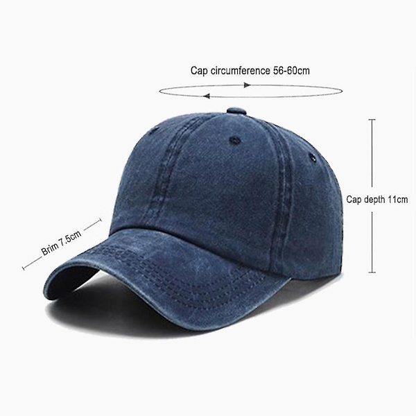 3 stk. personlige herre gadevask denim ensfarvet lys plade baseball kasket kvinde solskygge kasket（Blandet stil3）