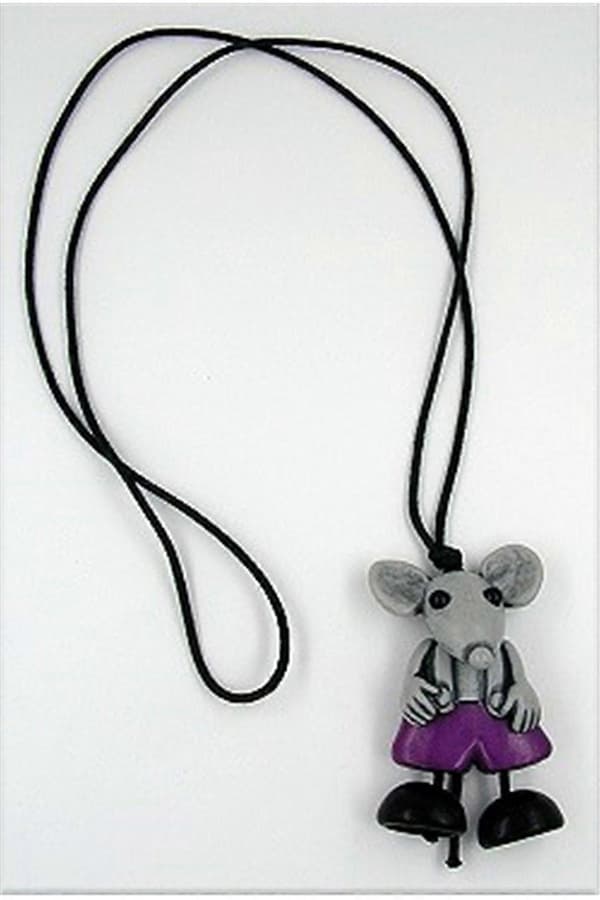Halsband Mus Violettgrå Matt - Gl01128