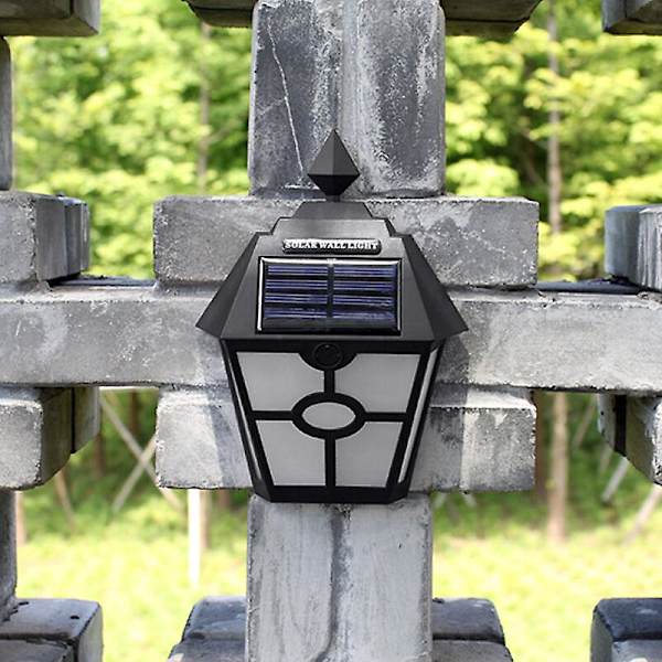 Dekorativa lampor Solcellsstaket Ljus Utomhus Landskap Hexagon Vägg
