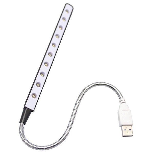 Energibesparende USB10LED Computer Lys-Sort|USB lys