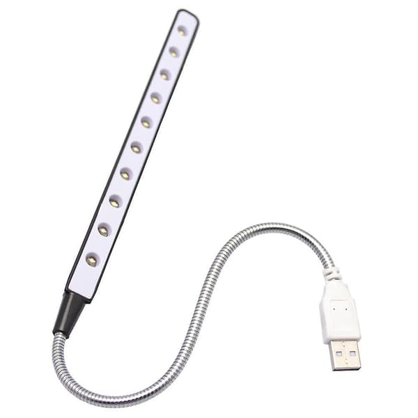 Energibesparende USB10LED datamaskinlys - Svart | USB-lys
