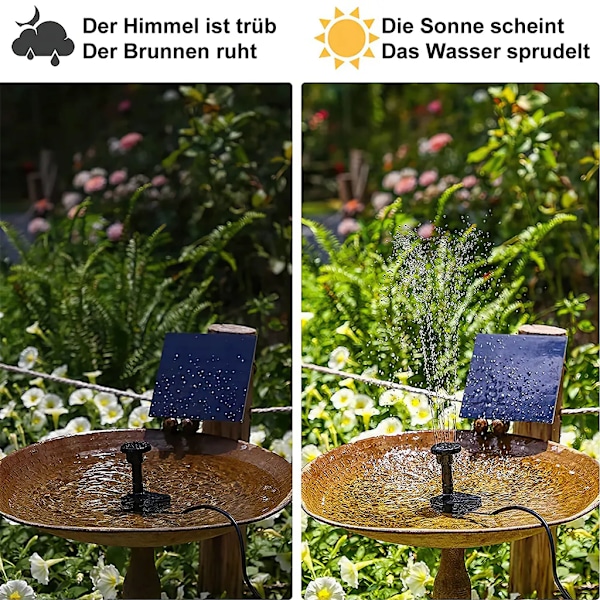 Aurinkokäyttöinen lampipumppu, suihkulähdepumppu, vesiaihepumppu, 11cm*11cm