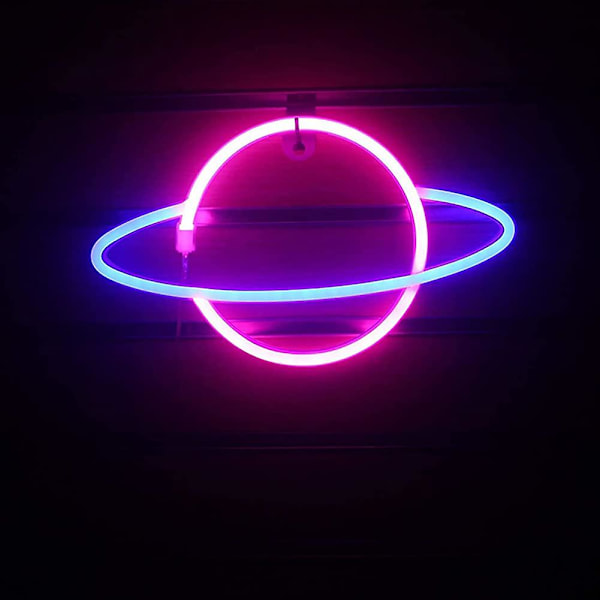 Planet Neon Light Led Neon Light Signs Dekorativ Ljus Vägglampa Batteri Eller Usb-driven