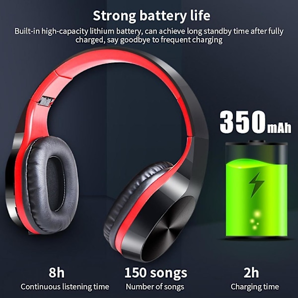 T5 Langattomat Bluetooth-kuulokkeet V5.0 3d Stereo Langattomat Kuulokkeet Mikrofonilla Taitettavat Kuulokkeet Langattomat Kuulokkeet Kuulokkeet