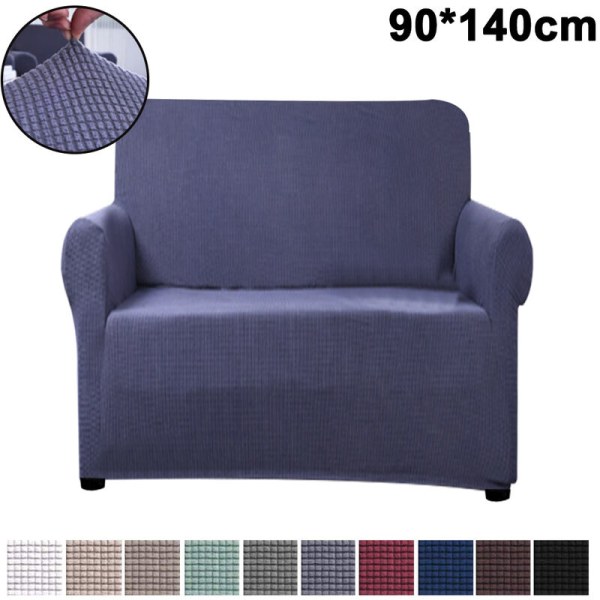 Stretch sofatrekk møbelbeskytter, myk sofa med elastisk base, rutete fleece universal vanlig sofatrekk