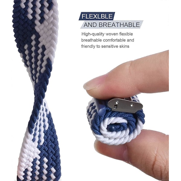Justerbar Flätad Solo Loop med Spänne Kompatibel med Apple Watch Band 42mm 44mm 45mm Mjuk Armband Stretch Nylon Elastiskt Band för iWatch Serie