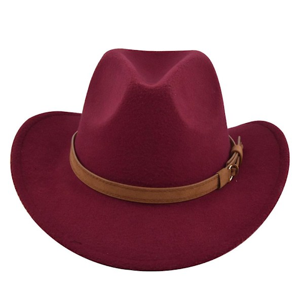 Klassisk Cowboyhatt Retro Jazzhatt Nationell Stil Ull Topphatt Mässing Filt Hatt Retro Imitation Fårhatt Cowboyhatt