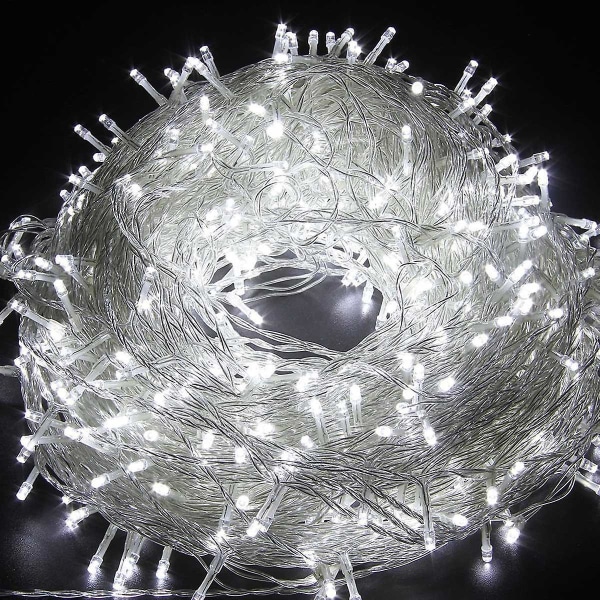 Fairy Lights 50m 400led lågspänning vattentät utomhuslampa, julbar bröllopsdekoration, vit