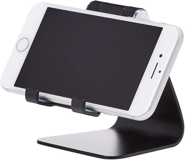 Sort justerbar mobiltelefonholder til iPhone og Android