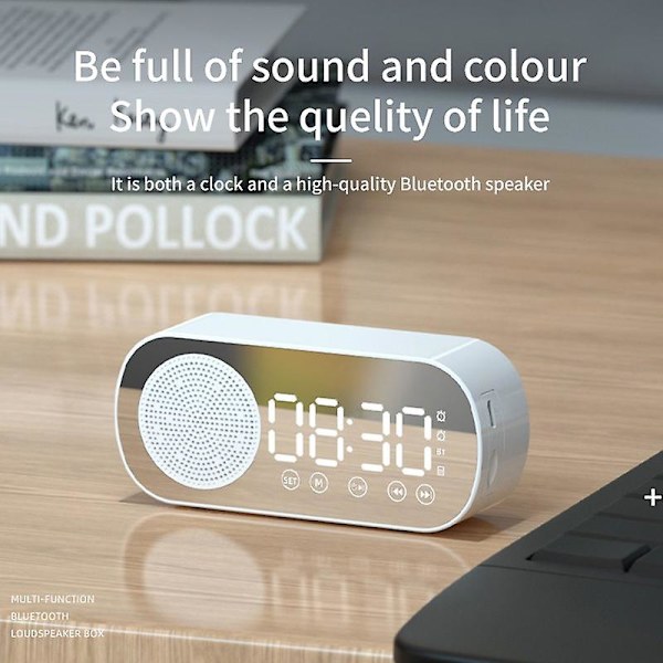 Klocka Spegelklocka Väckarklocka Led Väckarklocka Skrivbordsklocka Högtalare Skrivbordshögtalare Bluetooth-högtalare Trådlös högtalare Högtalare med FM-radio
