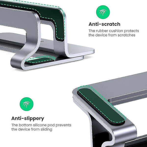 20471 Vertikal bærbar computer stand til bærbare computere på 15,6 tommer, justerbar aluminium tablet