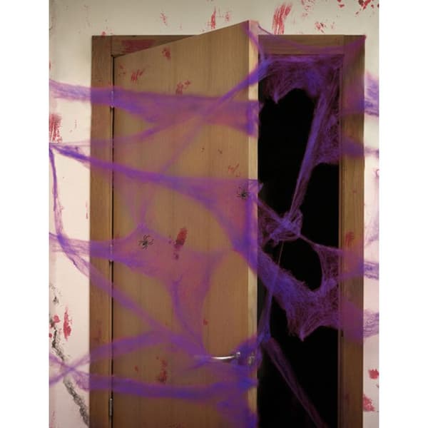 Lilla spindelvev med edderkopper 20g Halloween hvit XXS
