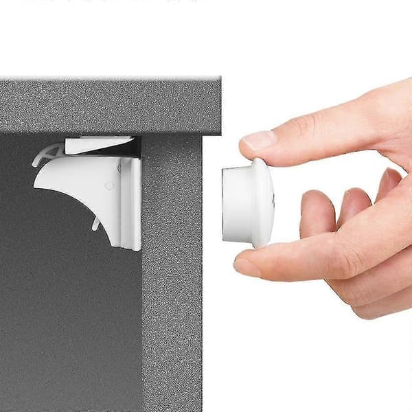 Sikkerhetsmagnetiske skaplåser Skjulte skuffelåser for baby