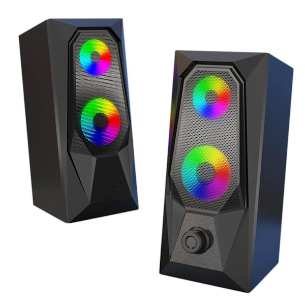 Computerhøjttalere Lysende LED Desktop Computer Audio Mini Laptop Parret Højttaler Multimedia Audio Udsalg