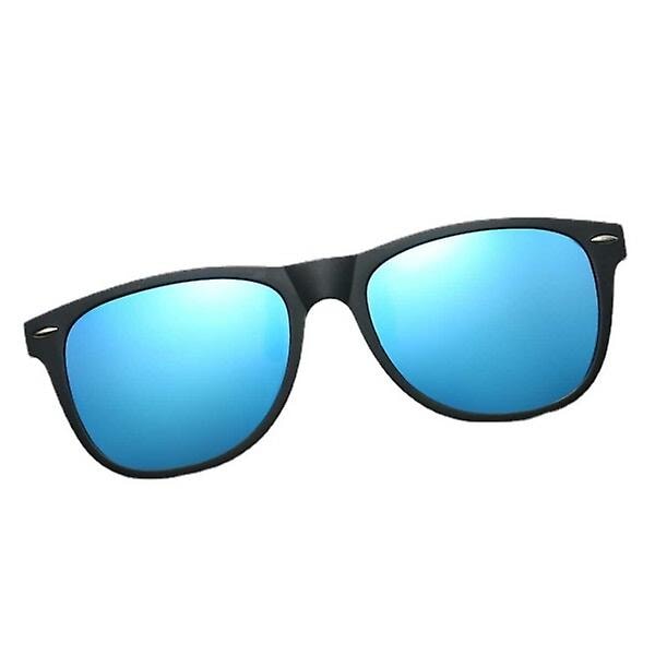 Clip-on Wayfarer solbriller blå - Fastgør til eksisterende briller! Sort