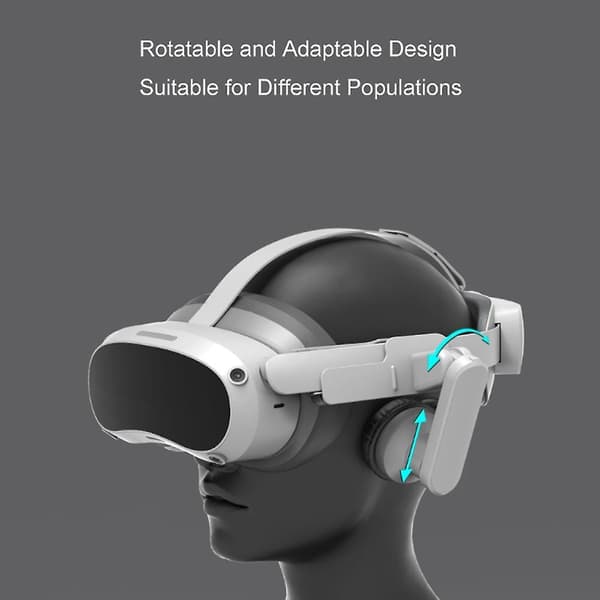 Øre for PICO 4 Headset Forbedret Headset Lyd Støyreduksjon Øreklokkepanel Lydkonsentrasjon（Hvit）